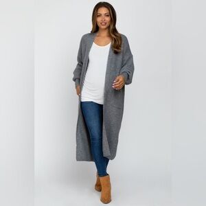 Pinkblush knit bubble sleeve long maxi cardigan nwot